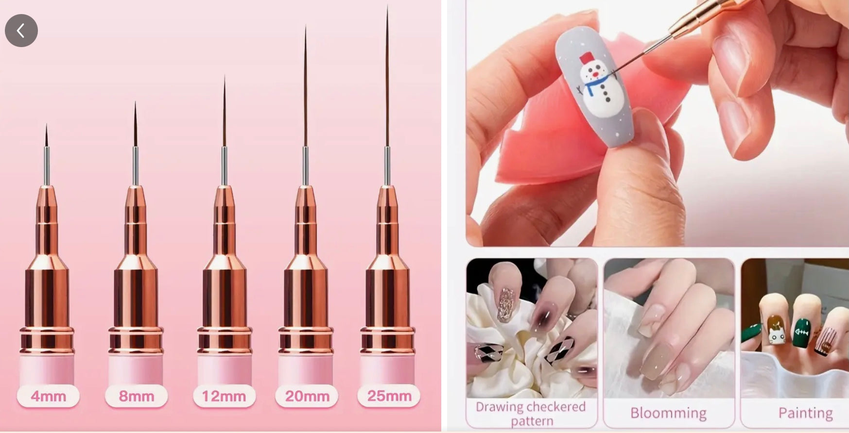 Pincel liner profesional und🖌️💅🏼