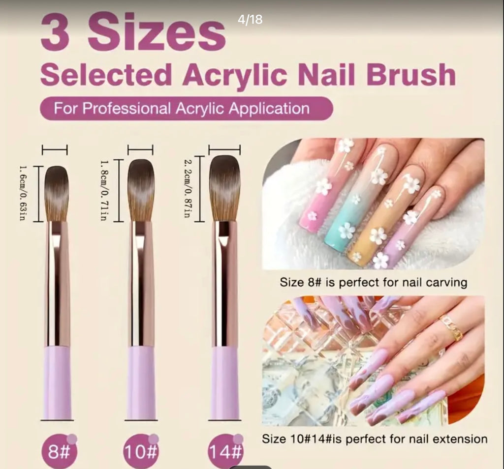 Pincel de acrilico  und🖌️💅🏼