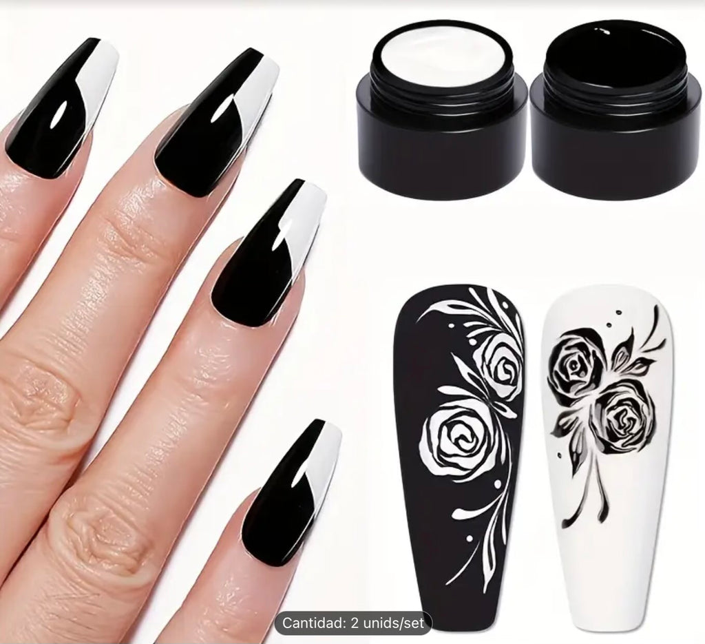 Gel blanco y negro und