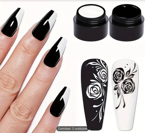 Gel blanco y negro und