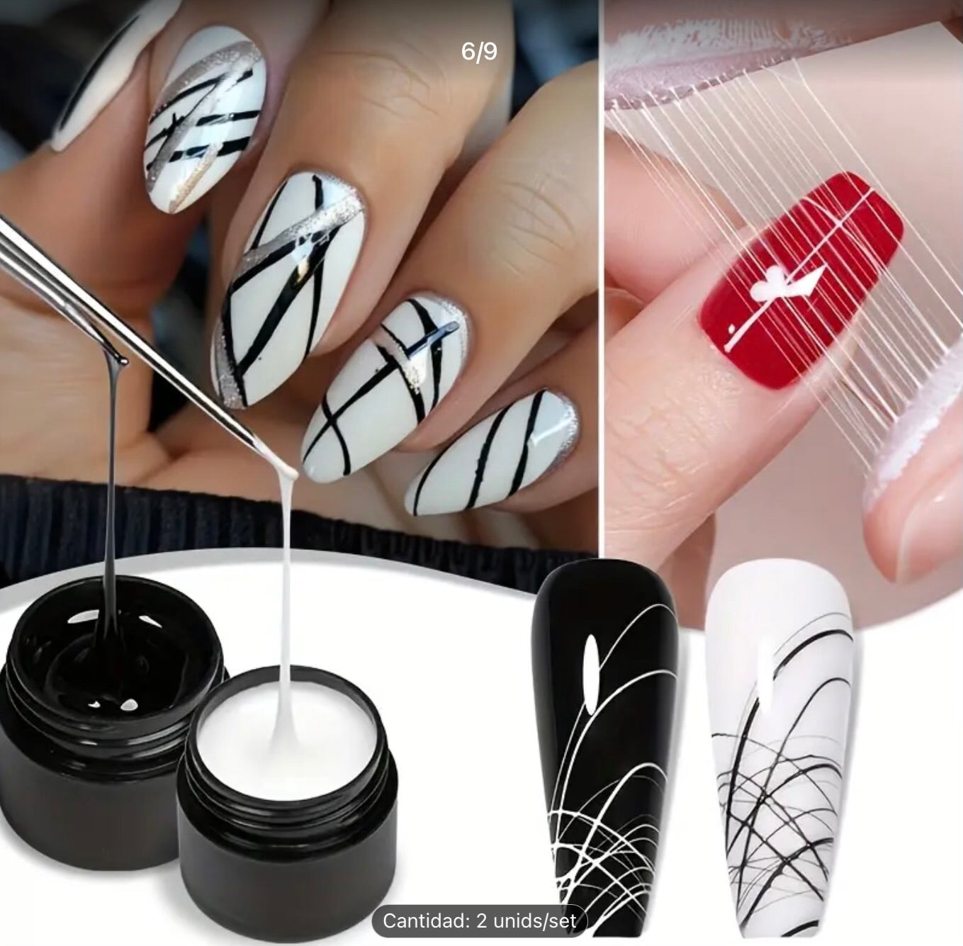 Gel blanco y negro und